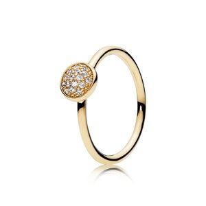 14K Gold Droplet Ring